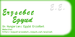 erzsebet egyud business card